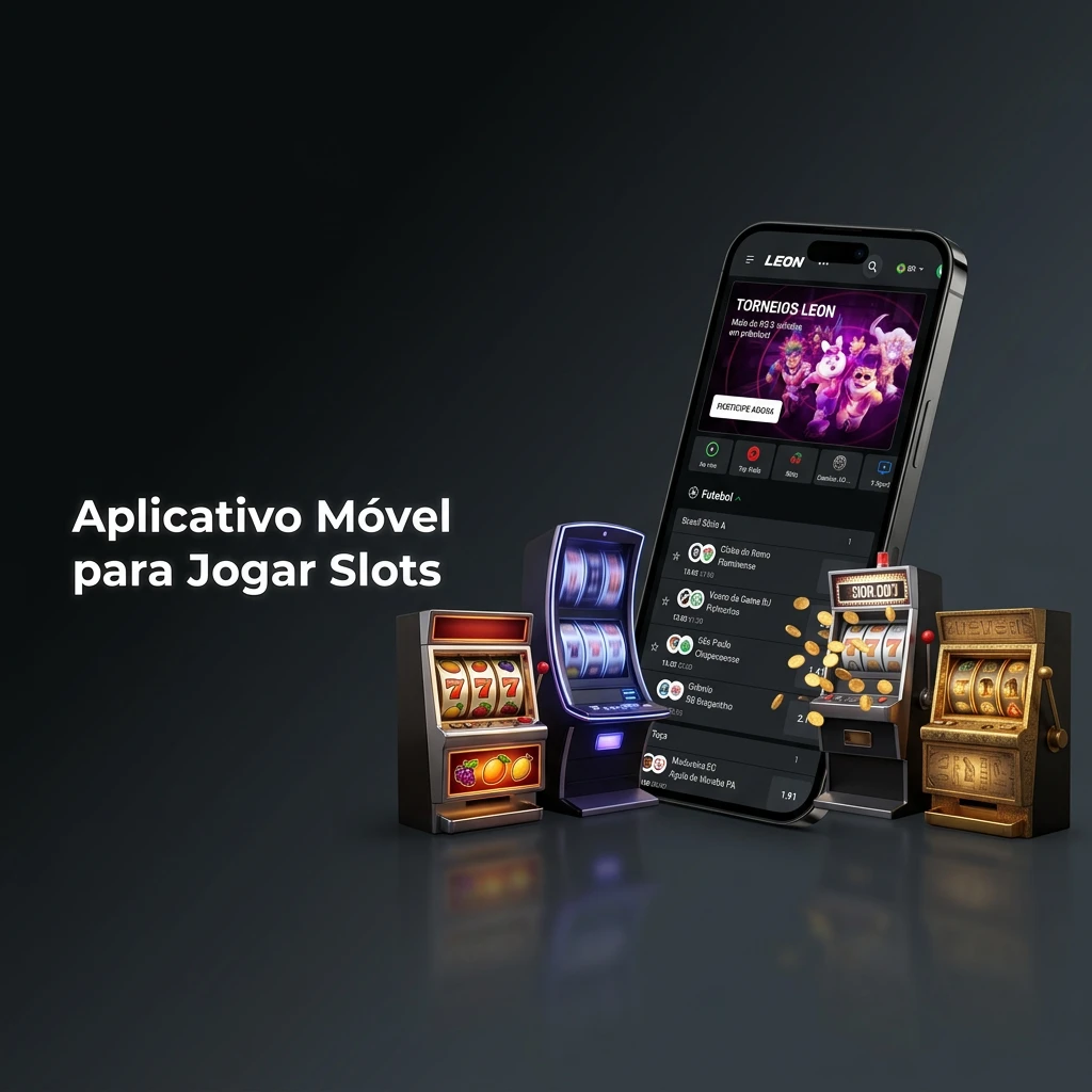 Celular exibindo o app LeonBet para jogar slots, com interface de apostas intuitiva e rodadas em tela cheia.