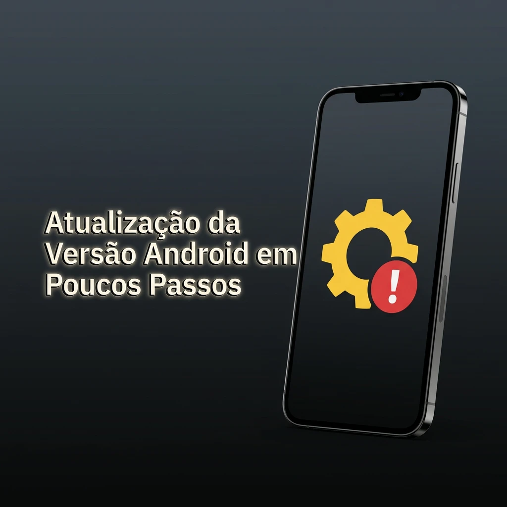 Passo a passo em telas de celular para atualizar o aplicativo Android para a versão mais recente.