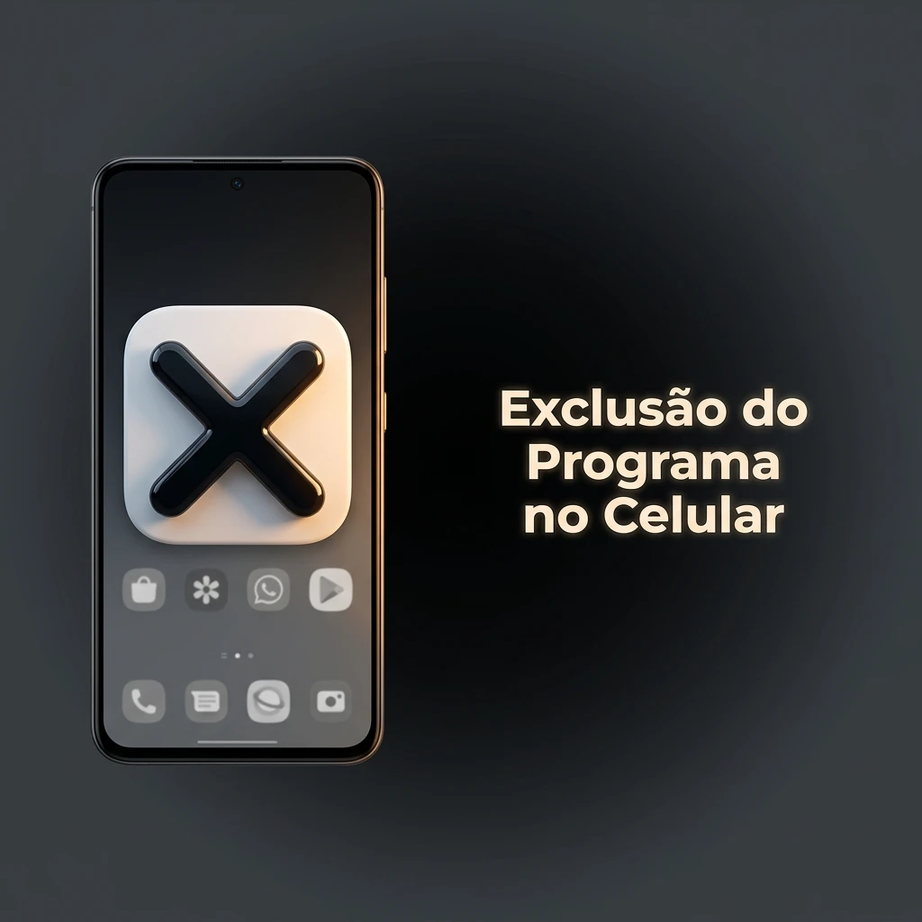 Tela de smartphone exibindo o menu de exclusão do aplicativo de cassino após pressionar e segurar seu ícone.