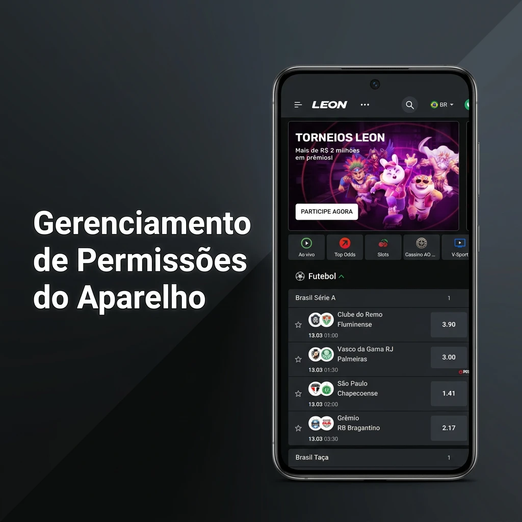 Tela de gerenciamento de permissões do aparelho, detalhando acessos seguros à câmera, armazenamento e GPS.