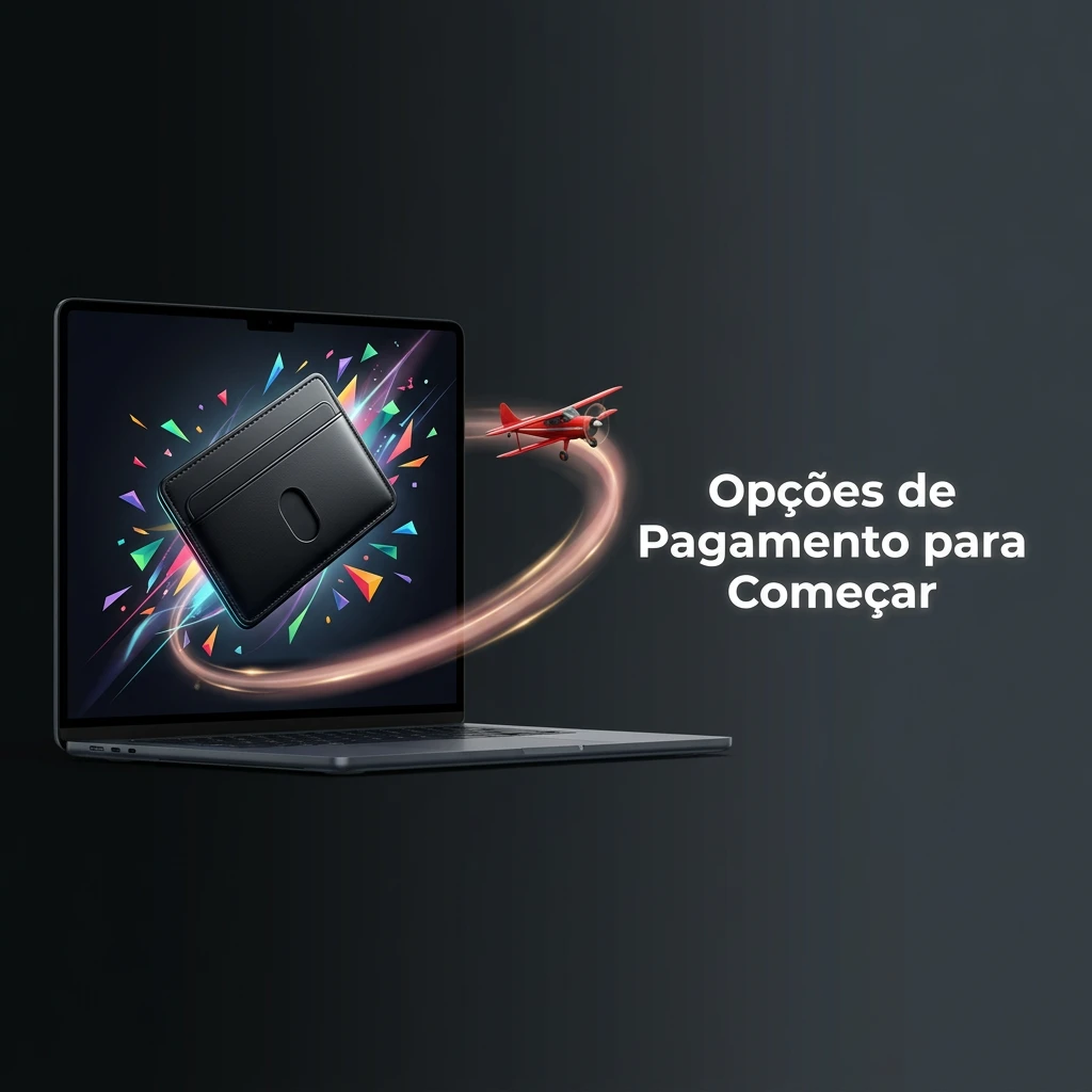 Logotipos de métodos de pagamento: Pix, PicPay, cartões de crédito, transferência bancária e criptomoedas.