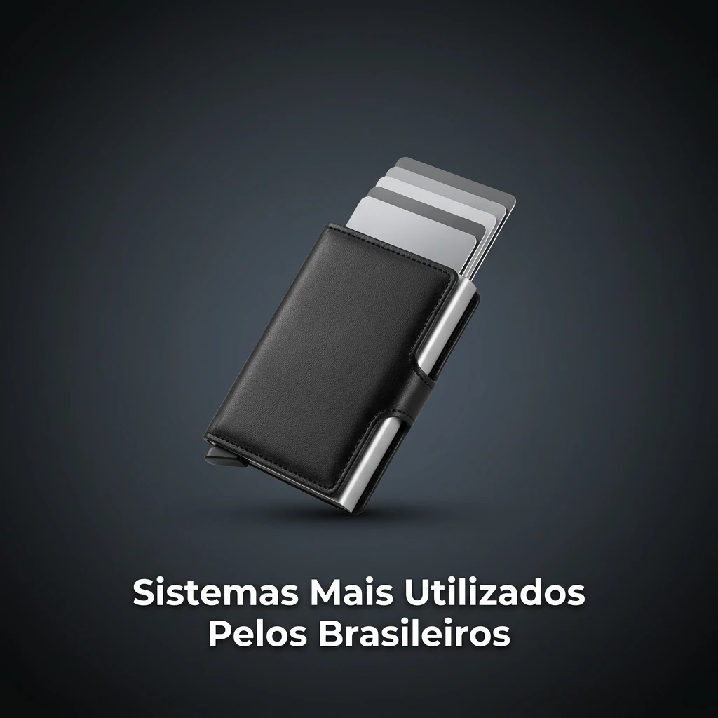 Sistemas de pagamento mais utilizados pelos brasileiros: Pix, PicPay, Visa, MasterCard, Hipercard e Pay4Fun.